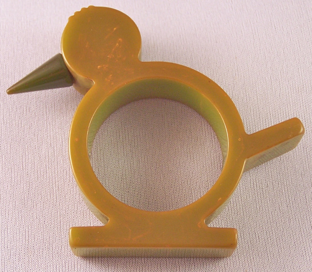 BO5 bakelite bird napkin ring